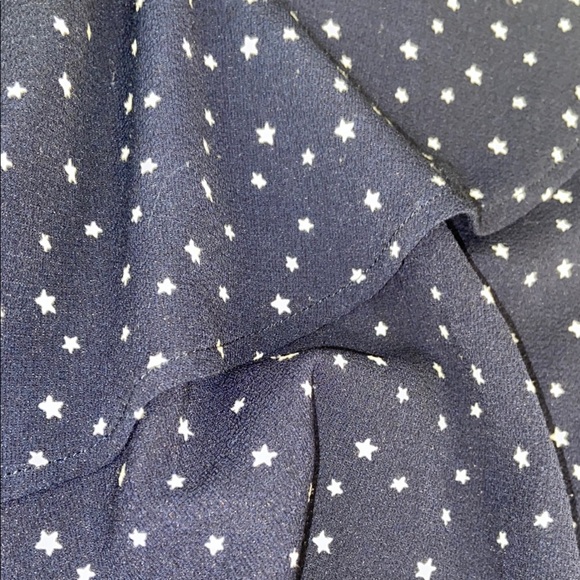 Emmelee for F.C. Blue and White Wrap Mini Skirt Sz L - Picture 3 of 5